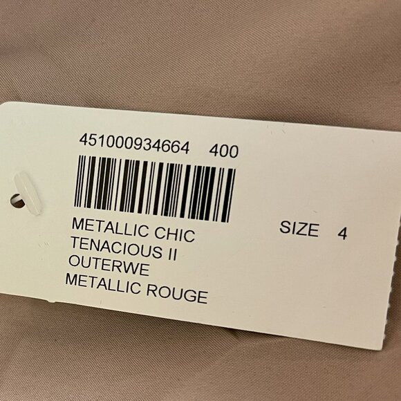 #193 NWT Chico's Shiny Pleather Jacket Size 4 (20) - Picture 6 of 7